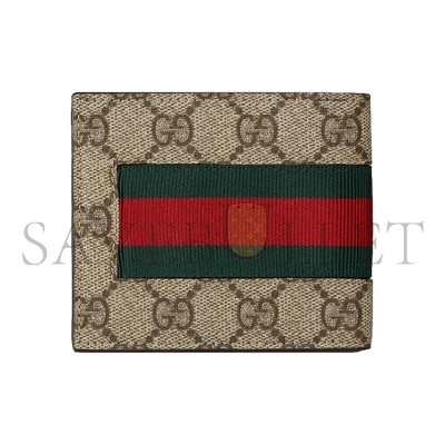 GUCCI GG SUPREME BILLFOLD WALLET 408827 (21*9cm)
